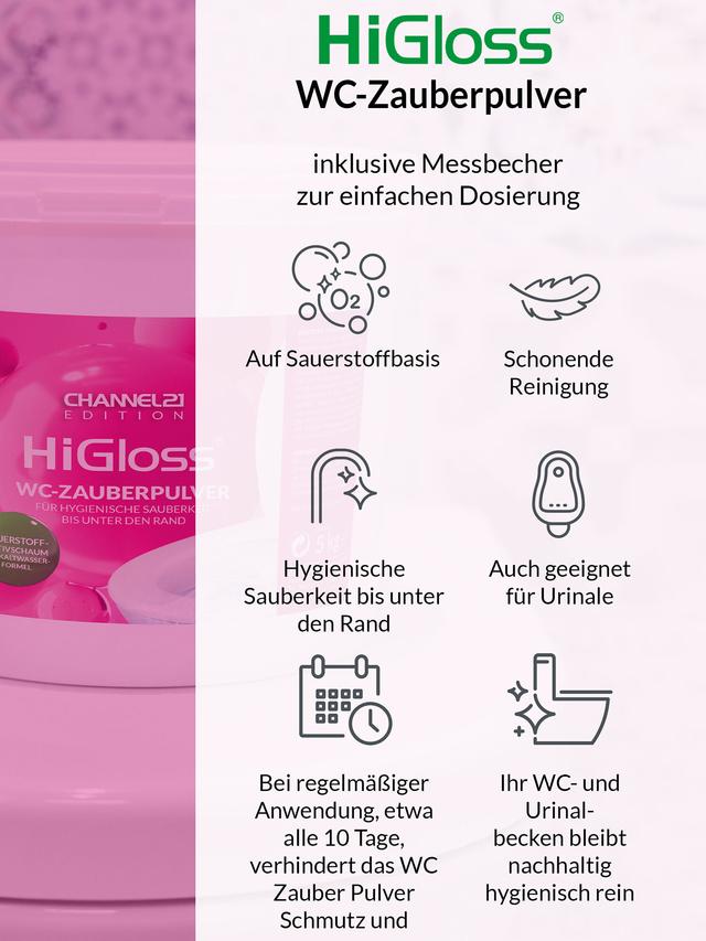 Produktbild von WC-Pulver mit Schmutzfinder auf Sauerstoffbasis, 5 kg