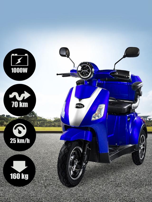 Produktbild von E-Trike "Crossover" Lithium Akku, mit Straßenzulassung, 75 km Reichweite, bis zu 25 km/h, 1000 W