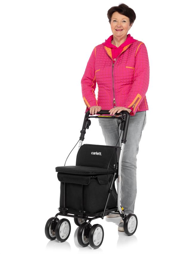 Produktbild von Rollator "Carry move" mit Einkaufstasche und Sitz, faltbar, 29 l