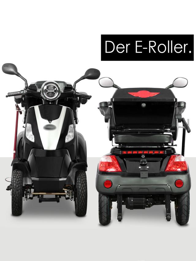 Produktbild von E-Quad "Theo 25" mit Blei Gel Akku, Straßenzulassung, führerscheinfrei, ohne Helmpflicht, 50 km Reichweite, bis 25 km/h, 1000 W