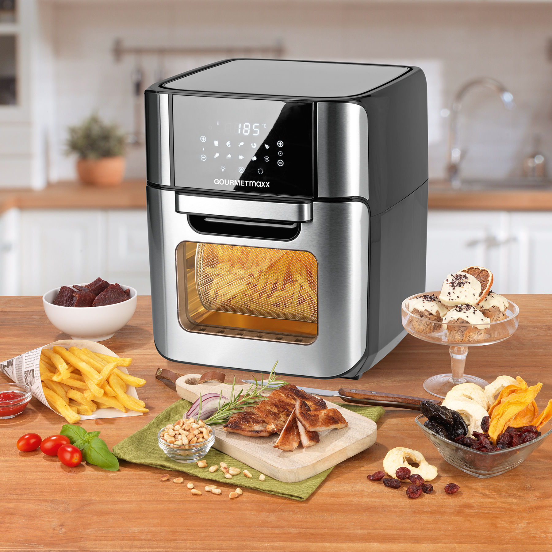 Heissluft Fritteuse Deluxe 12 L Heissluft Fritteusen Gourmetmaxx Marken