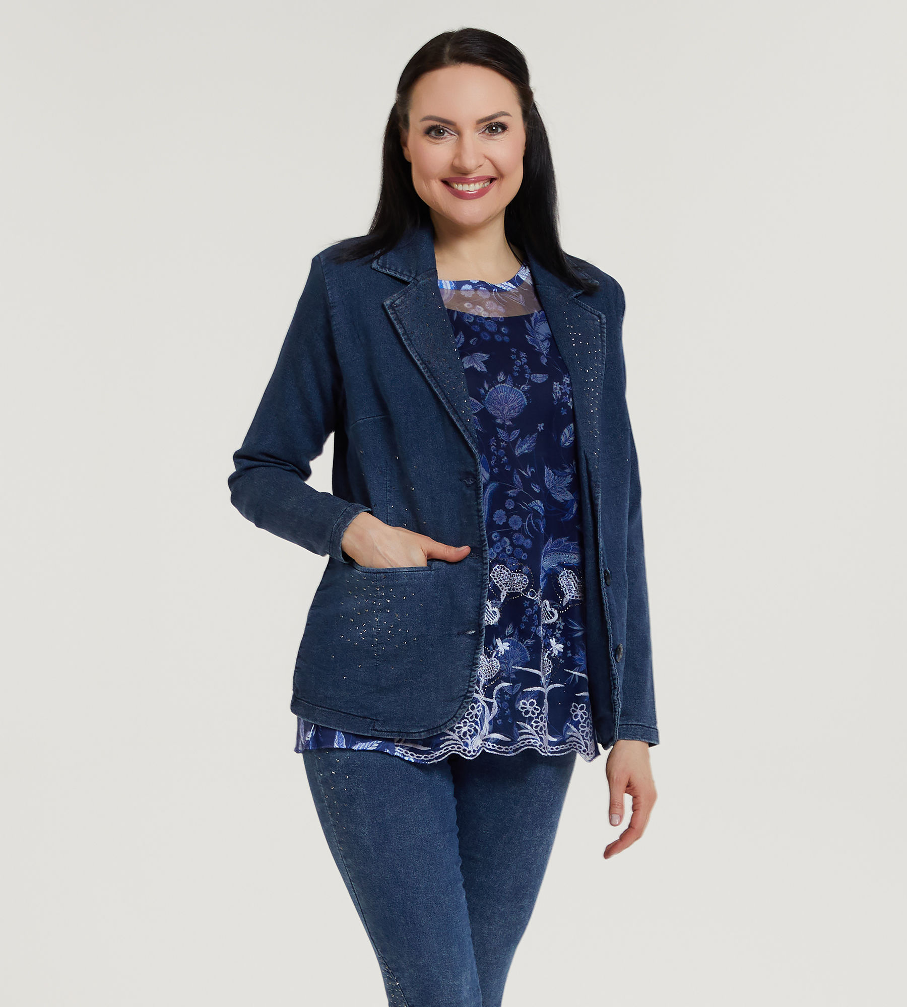 Sweat Blazer in Denim Optik - Body Needs - Marken