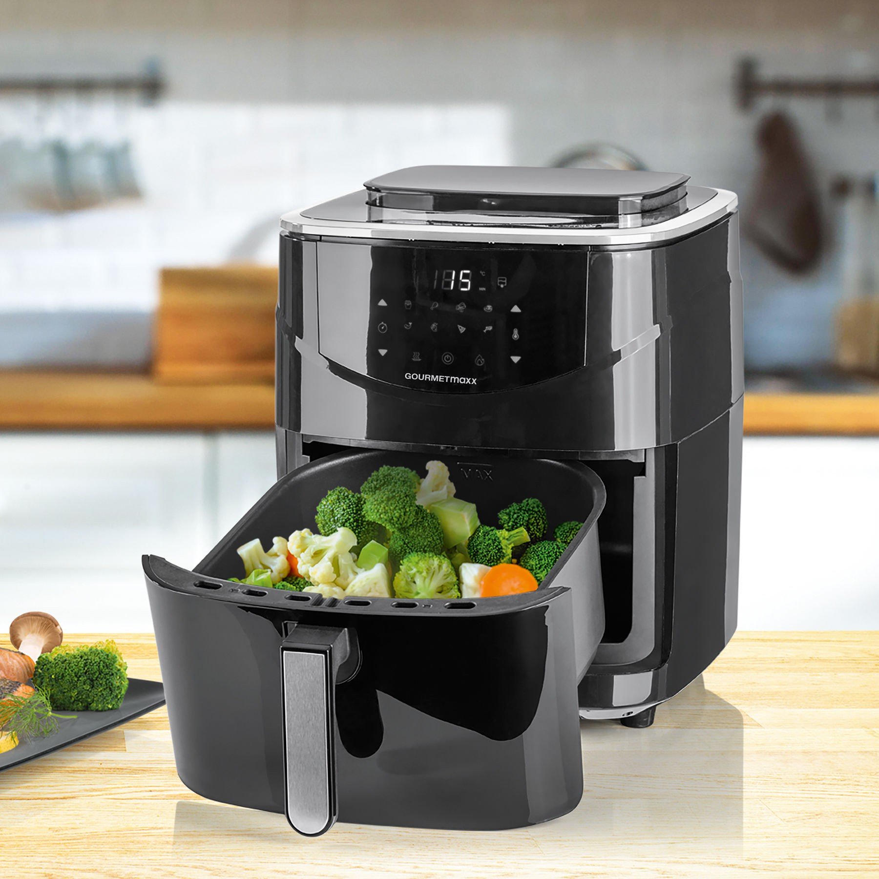 Maxxmee Fritteuse Digitale Heißluft-fritteuse 4l 1400w Heißluft-Fritteuse Digital, mit Dampfgarfunktion - MAXXMEE - Lecker