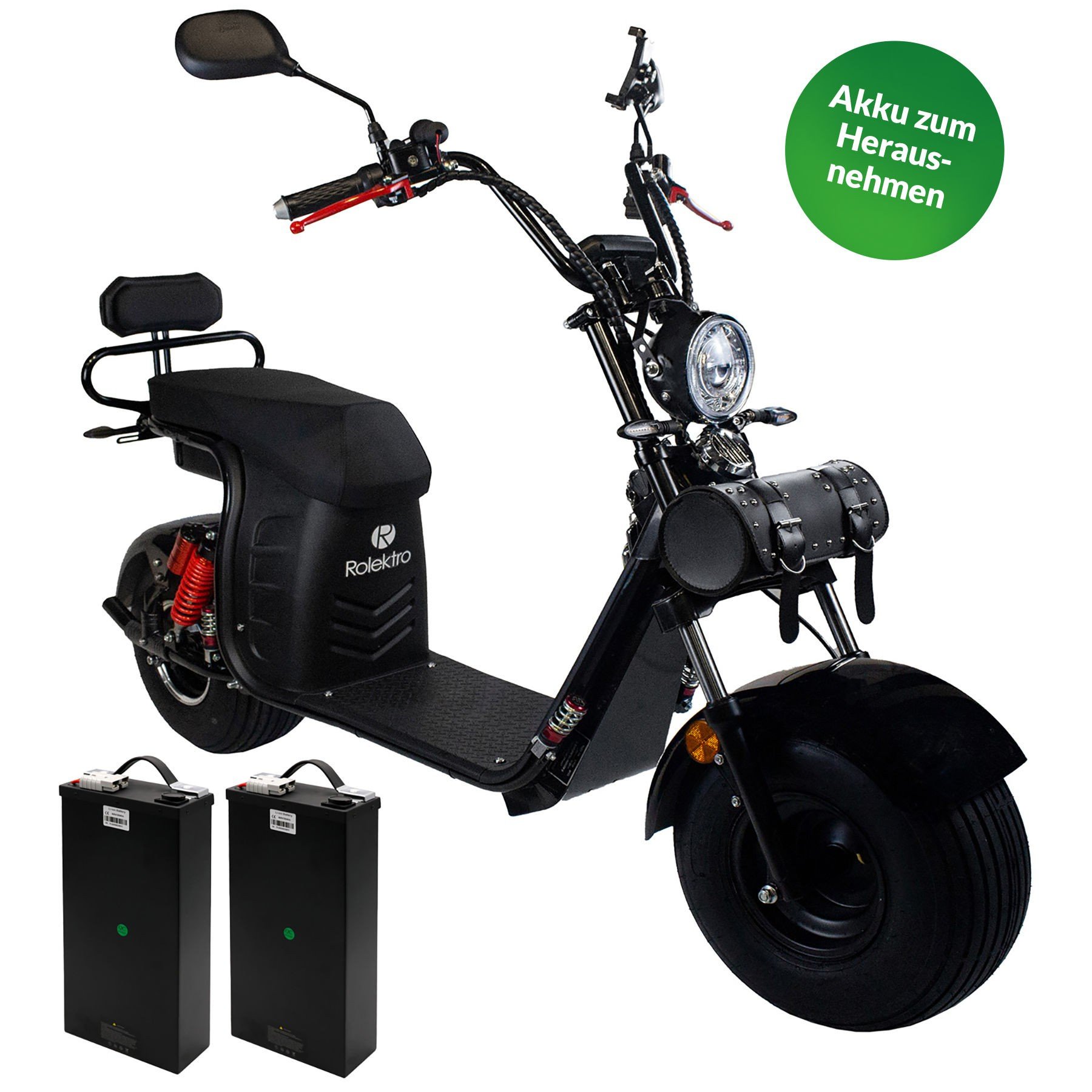 Marken Roller Akku Elektro 2x Mobilität 60 - - - & V-20 AH der Lithium Zukunft Scooter E-Chopper 45,