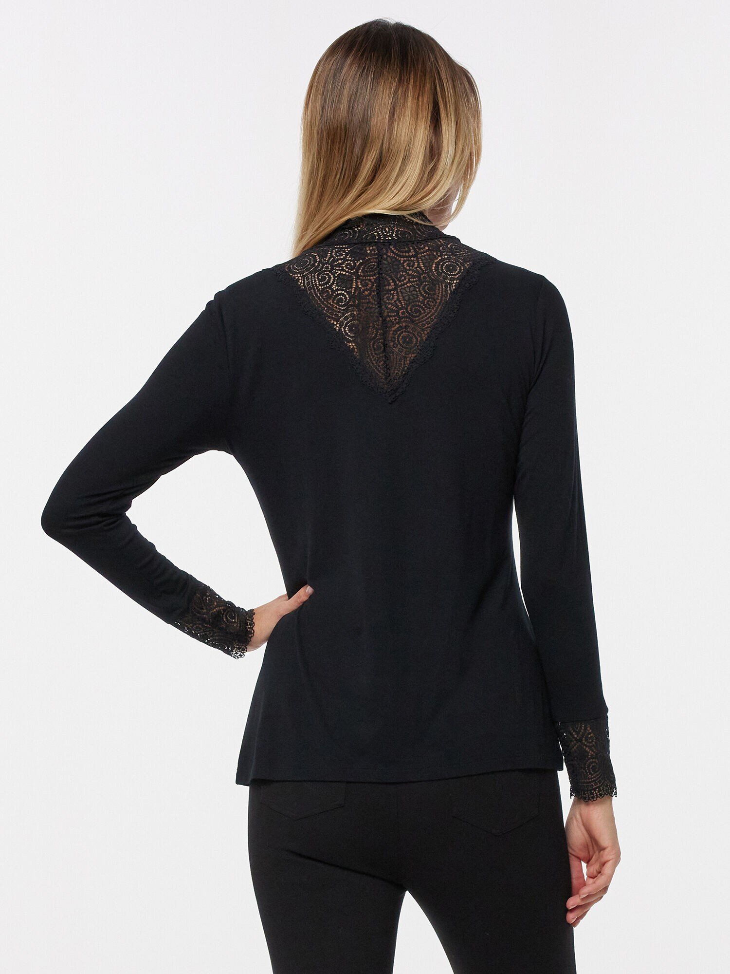 Shirt mit Spitzendetail