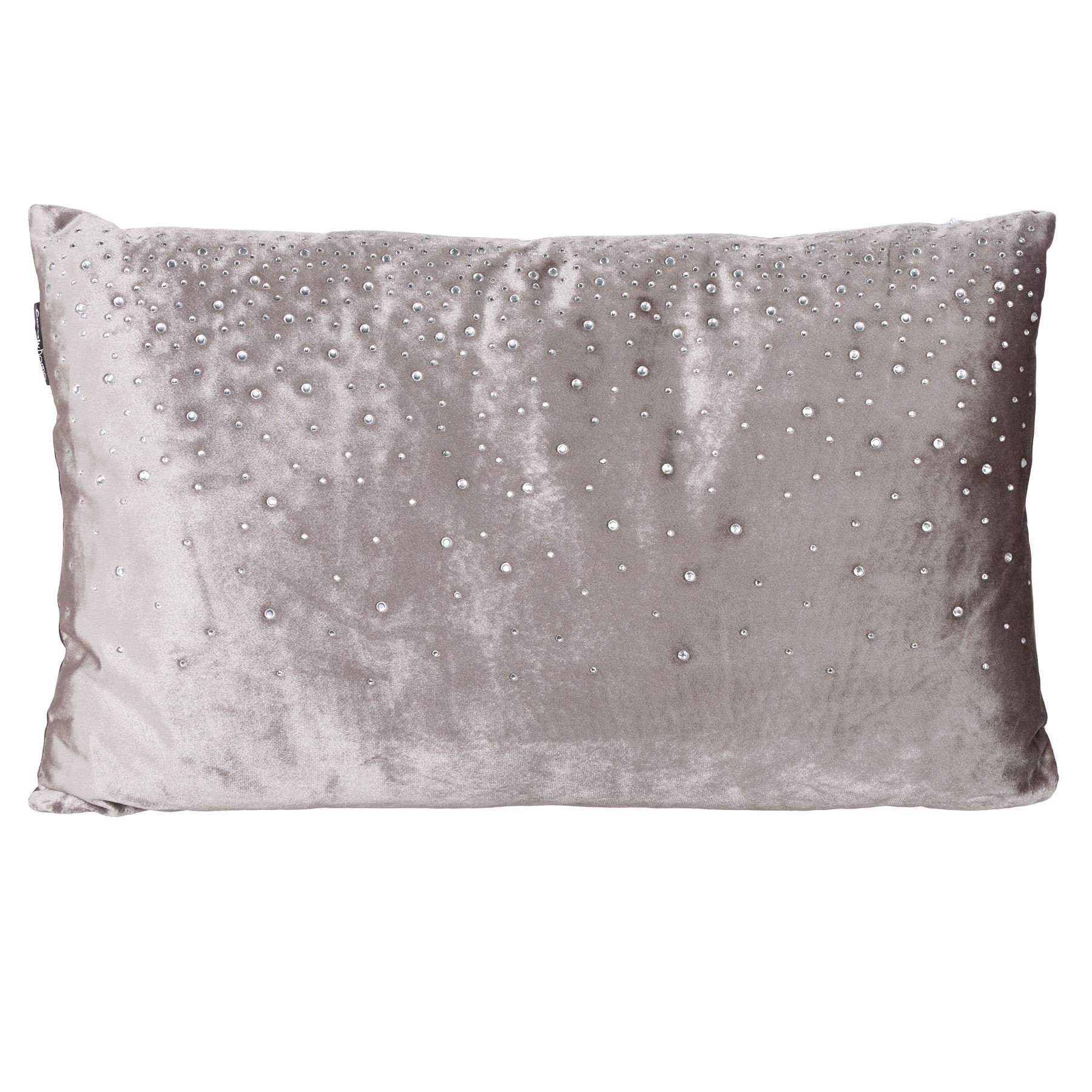 Silber grau Strass Samt Kissen
