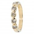 Brillant-Ring, Rivière-Design, Silber 925 vergoldet