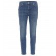 Premium Jeans mit Edelsatin-Galon in Leo