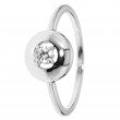 Solitär-Ring " Lovely Dot" Zirkonia, Silber 925