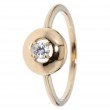 Solitär-Ring " Lovely Dot" Zirkonia, Silber 925