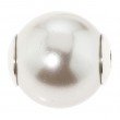 Perlen-Gleiter, Muschelkernperle, ca. Ø 16 mm, Silber 925 poliert