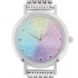 Armband-Uhr "Dusty Rainbow", Glitzerstaub-Ziffernblatt