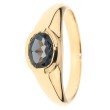 Solitär-Ring, London Blautopas, Silber 925 vergoldet