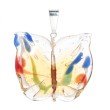 Butterfly-Anhänger "Farfalla", Original Murano Glas, Silber 925 poliert