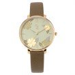 Armband-Uhr, Blüten-Design, Gehäuse Ø 36 mm