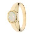 Solitär-Ring, Afrikanischer Opal AAA, Silber 925 poliert