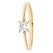 Solitär-Ring, Princess Diamant, SI, 0,50 ct.