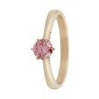Solitär-Ring, LG-Brillant Pink, Gelbgold 585