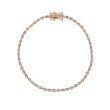 Tennis-Armband, LG-Brillant Pink, Gold 585