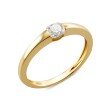 Brillant-Ring, Cushion, 0,50 ct., SI, Gold 585