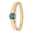 Solitär-Ring, blauer Brillant, Gelbgold 585