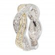Band-Ring "Night & Day", Silber 925, bicolor