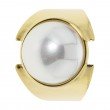 Design-Ring, Muschelkernperle, Ø 14 mm, Silber 925