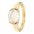 Solitär-Ring, Afrikanischer Opal, Silber 925 poliert