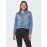 Jeansjacke Elvis mit Perlenfransen - hellblau