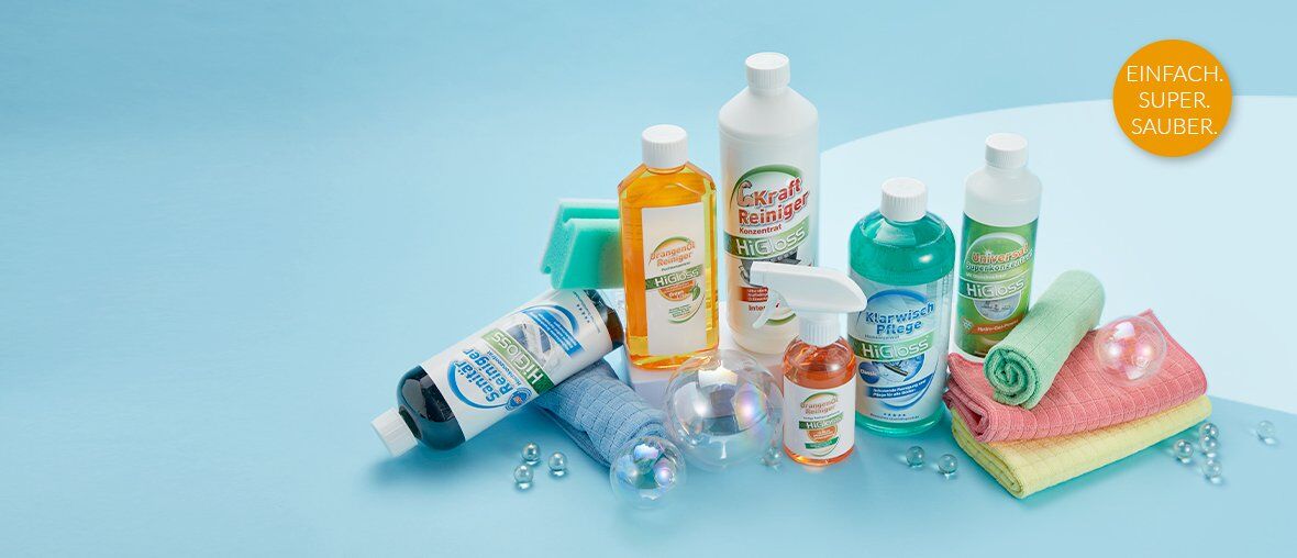 Produktreihe von Higloss Hygiene