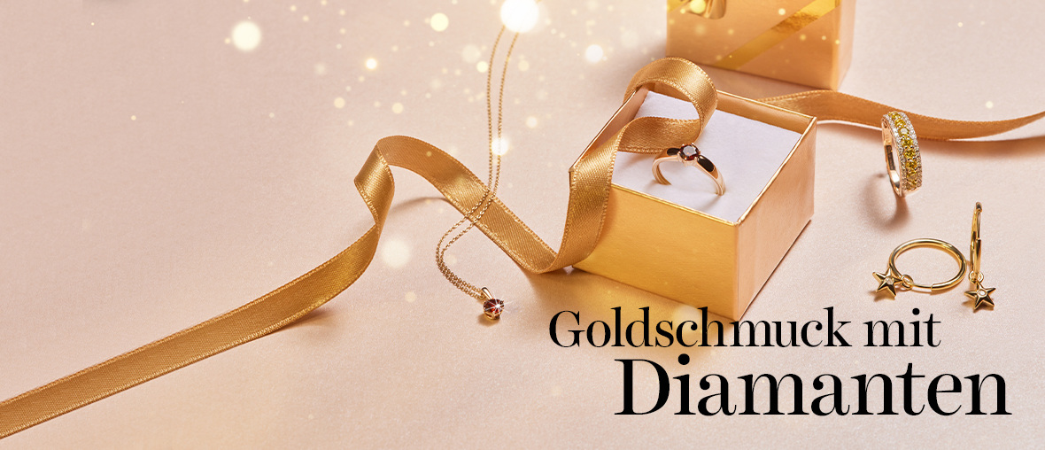 Weihnachtswelt - Goldschmuck mit Diamanten
