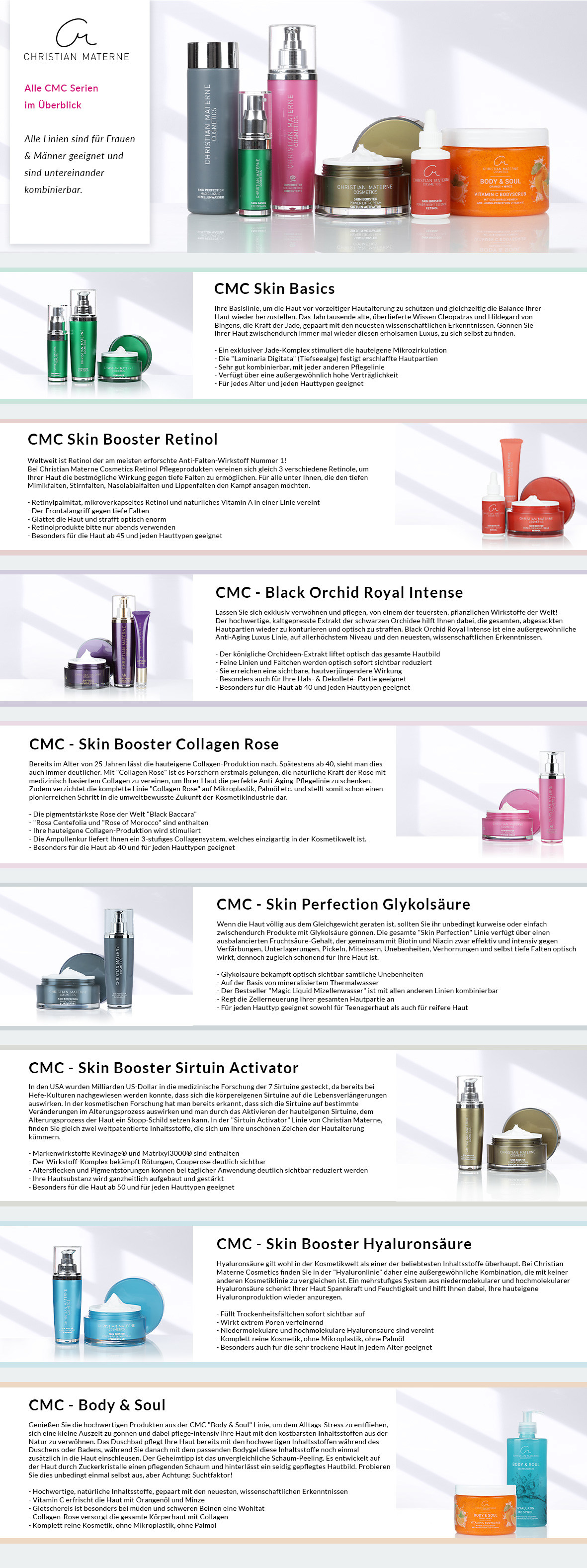 Christian Materne Cosmetics Pflegenlinienberater