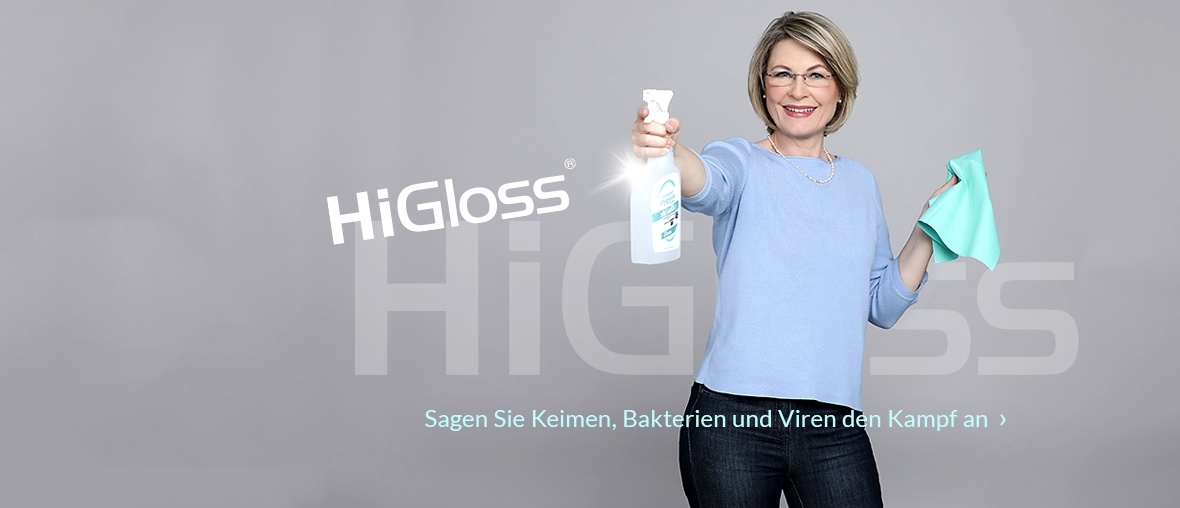 Produktreihe von Higloss Hygiene